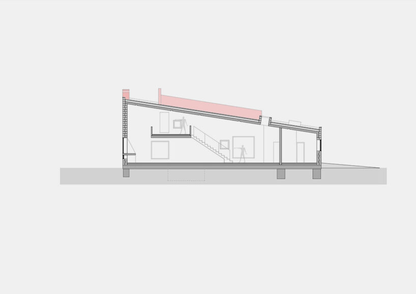 section through living space