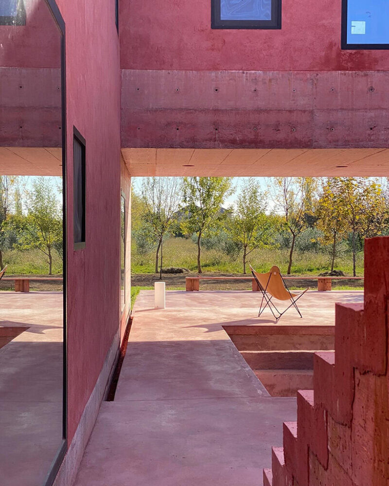 covered outdoor spaces extend the domestic interior into the agricultural garden