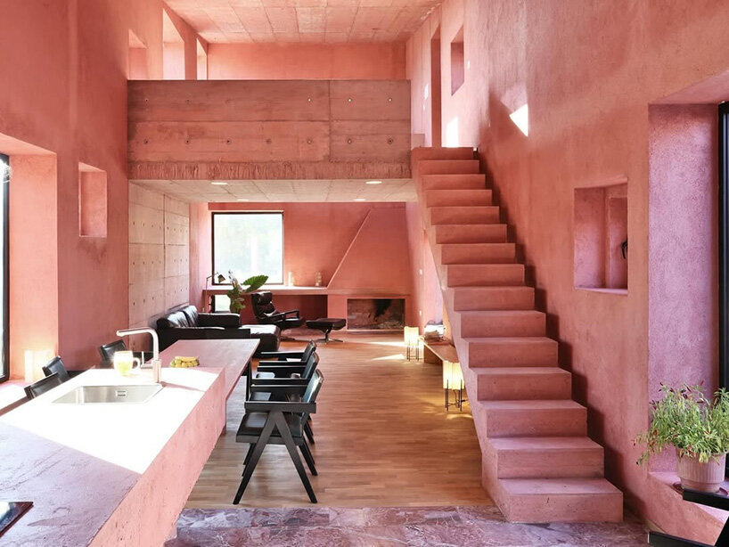 interior circulation unfolds through a series of framed views across the courtyard