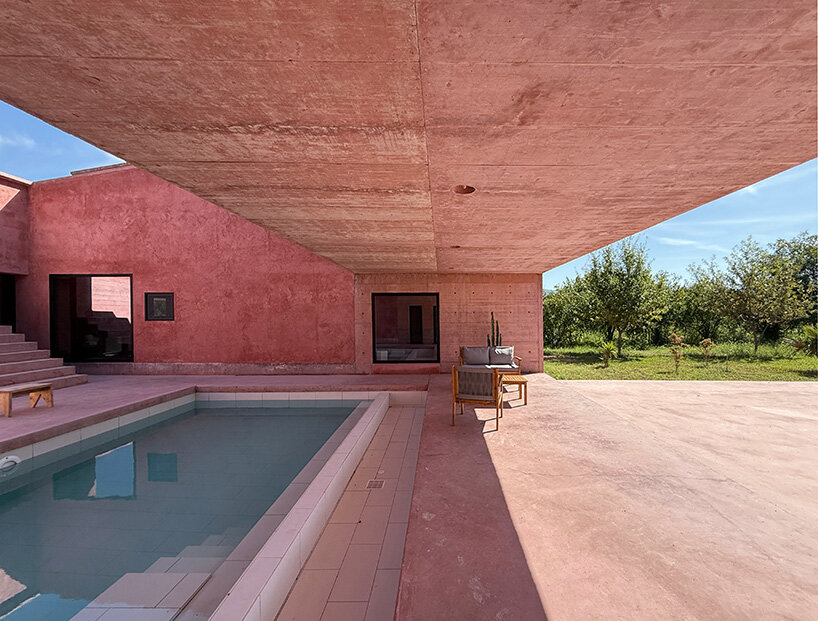 covered outdoor spaces extend the domestic interior into the agricultural garden