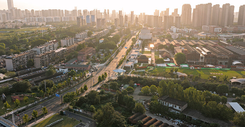 the former prison site within Hefei’s expanding urban fabric | image by SZ-Architects