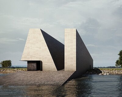 rammed earth makes up wrot studio memorial proposal for new york city public cemetery
