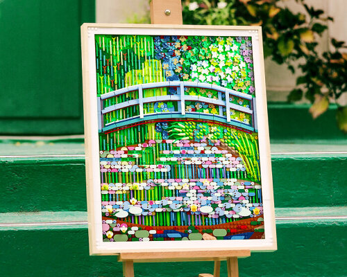 claude monet’s water lilies painting turns into impressionism-inspired LEGO set