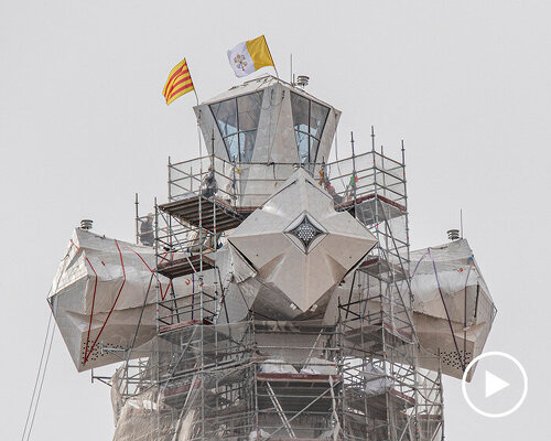 watch: gaudí’s sagrada família reaches full height as cross tops tower of jesus christ