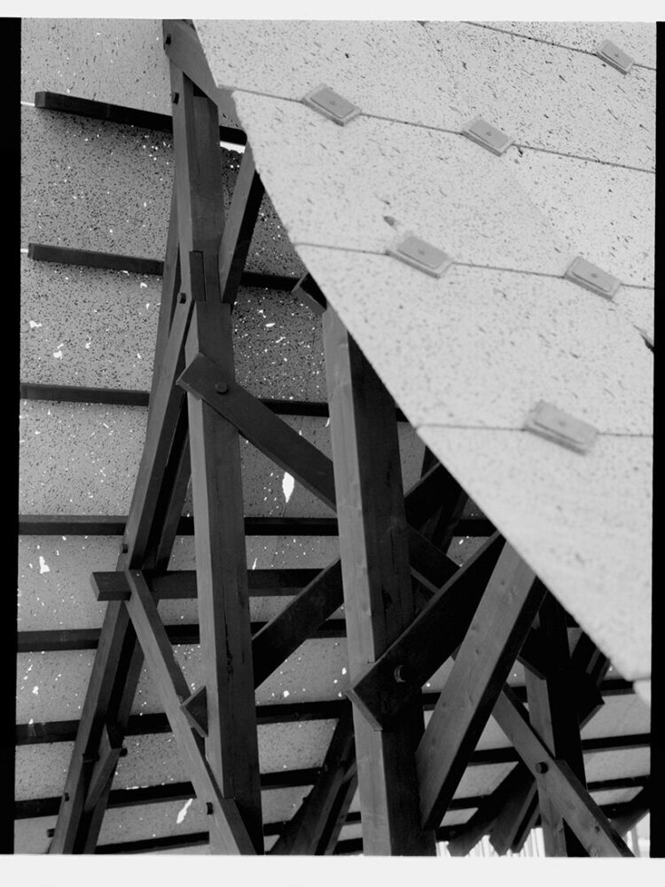 interior of carved stone cavity reveals the territorial memory shaping the project