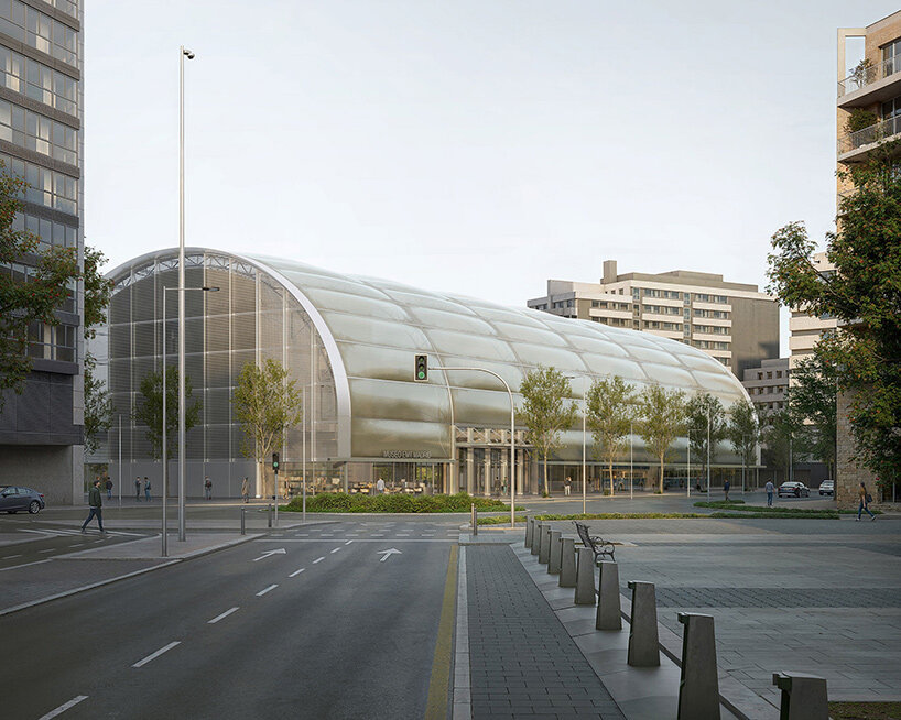 luca poian plans transit history museum in madrid with lightweight, inflatable facade
