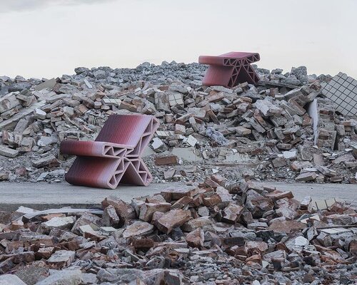 3D printed street furniture recycles concrete and brick waste from demolished urban villages