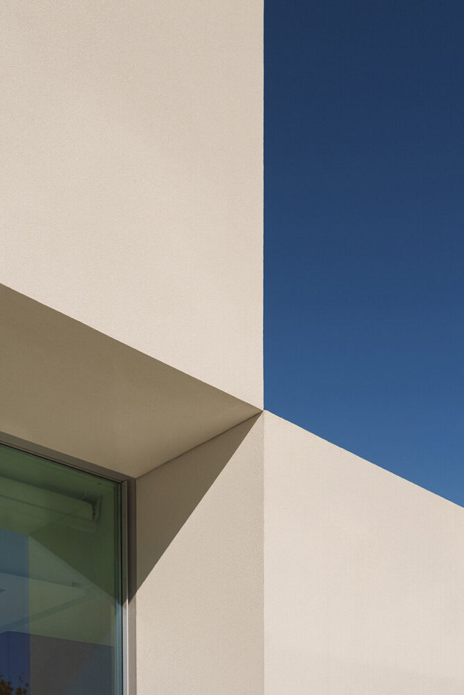 sharp geometric intersections articulate the crisp edges of the hovering volumes
