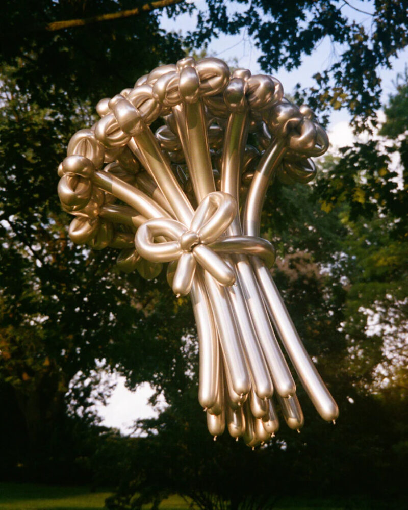 view of metallic bouquet