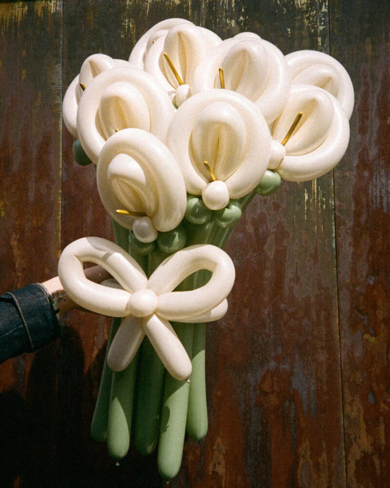 view of calla lily bouquet