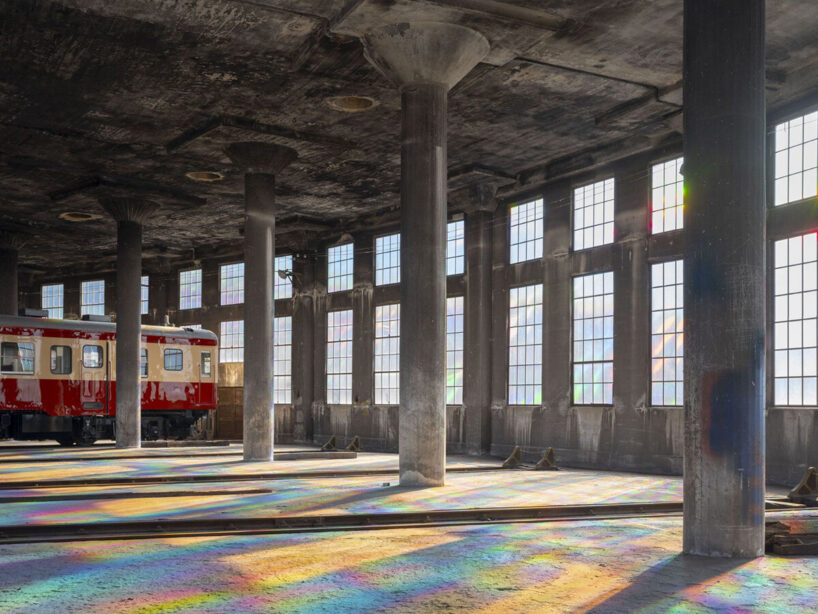 Kimsooja, installation view at Forest Festival of the Arts Okayama, Tsuyama Railroad Educational Museum, Tsuyama, Japan, image © Takeshi Asano, Kenryou Gu