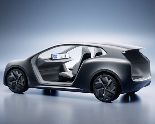 with no steering wheel and control buttons, electric robotaxi lunar relies on itself to drive