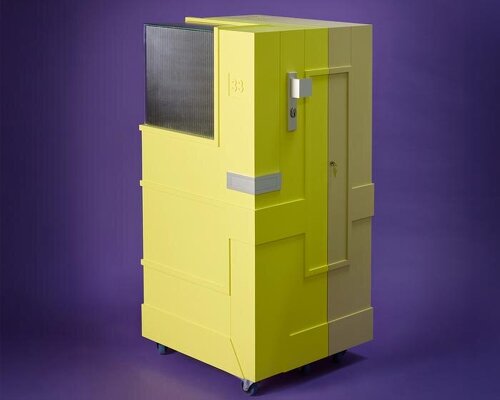 paul&albert turn dutch front doors into sculptural cabinet for citizen participation in assen