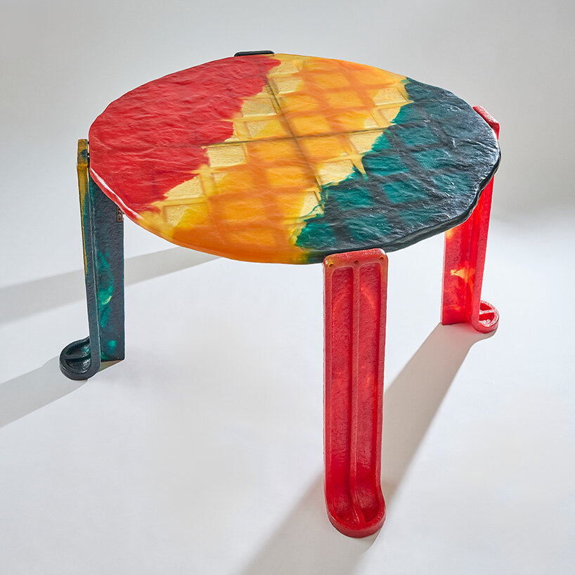 Gaetano Pesce, Waffle table, 1994, from TBWA\CHIAT\DAY headquarters, New York, image © Alexis Narodetzky
