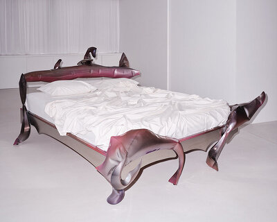 astronauts reclaims histories of female agency through hydroformed 'agnes' bed