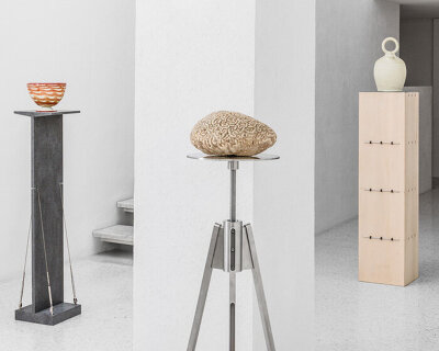 francesco faccin transforms overlooked pedestals into sculptural protagonists