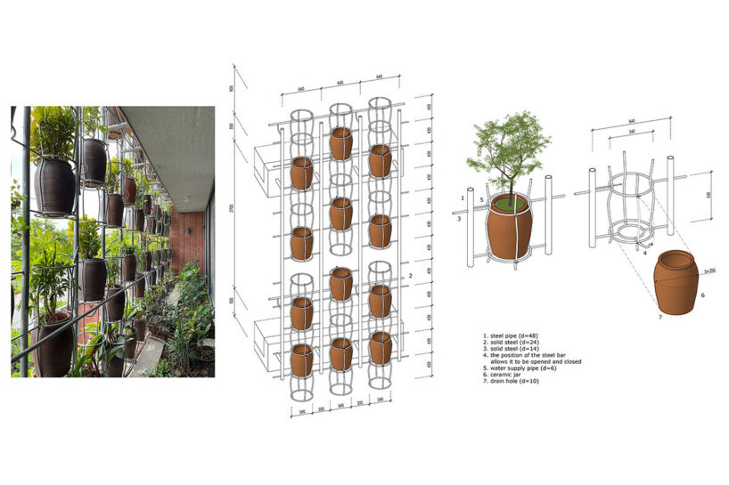 planted facade detail