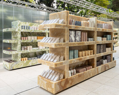 OMA/AMO and solidnature replace supermarket items with their stone lookalikes in milan