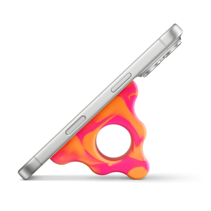 this sculptural iphone grip puts accessibility first by challenging the default smartphone form - 4