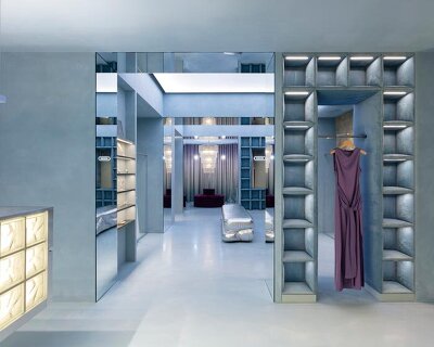 mirrored arches and velvet textures take over el departamento’s flagship store in madrid