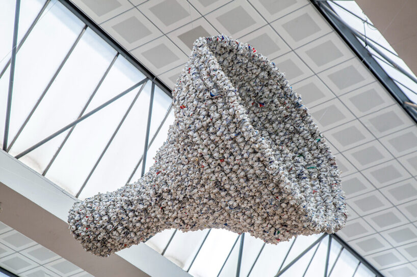 Moffat Takadiwa: Vestiges of Colonialism, installation view, National Gallery of Zimbabwe, Harare, 2023. image courtesy the artist and Nicodim