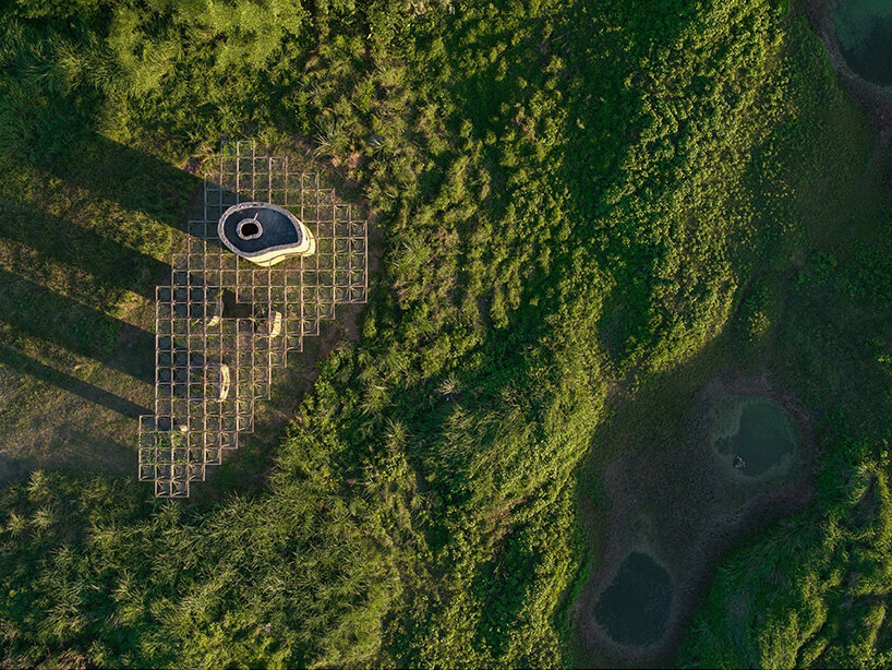 the modular bamboo grid system from above