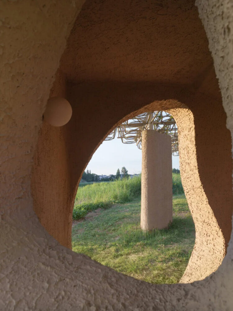 skylights and side openings are carved through thick concrete walls