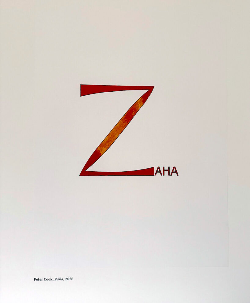 Zaha Hadid homage posters: Sir Peter Cook | image © designboom