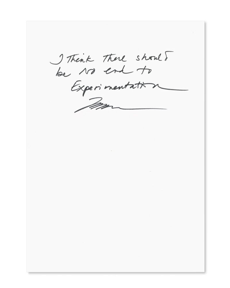 Zaha Hadid, I Think There Should Be No End to Experimentation, 2013, Feltpen on paper, 21 x 29.7 cm, Courtesy of Hans Ulrich Obrist © Hans Ulrich Obrist