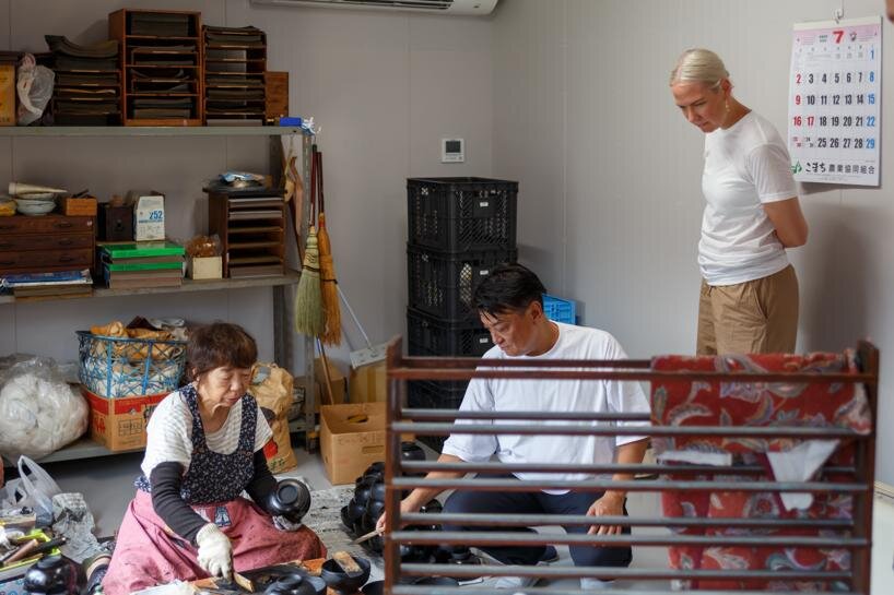 Kawatsura Shikki and Sabine Marcelis during Craft x Tech Tohoku Project Site Visit 2023 | photo by Jun Sugawara
