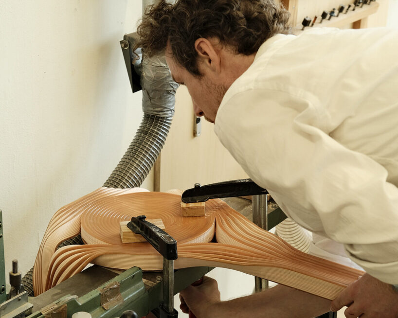 Bend Chair fabrication process | image courtesy the artists