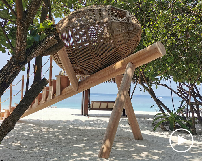 inspired by maldivian seabird’s solitary egg, this installation explores ecological fragility