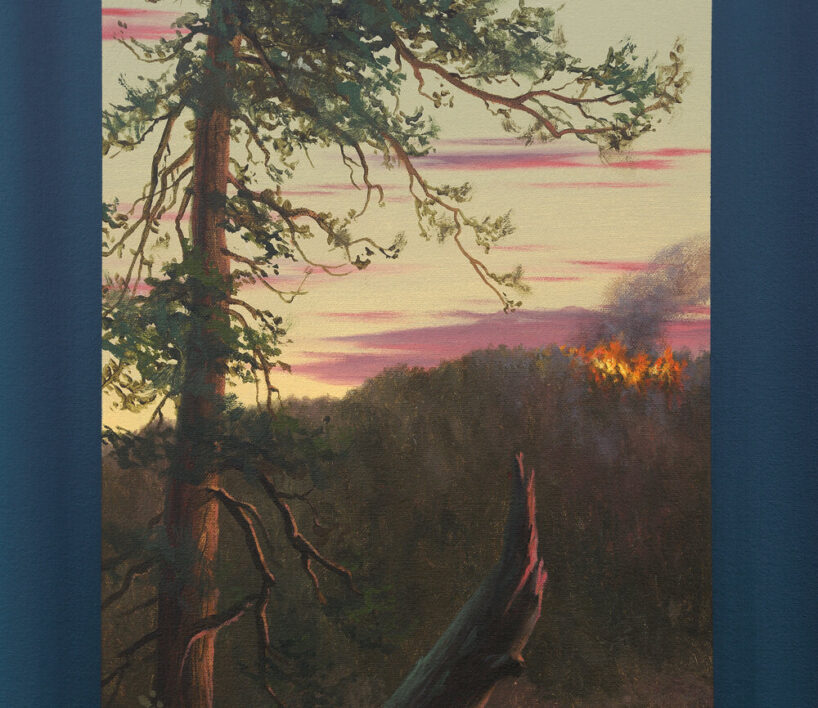 Sunset and Glowing Green Curtain Study (after Church), detail
