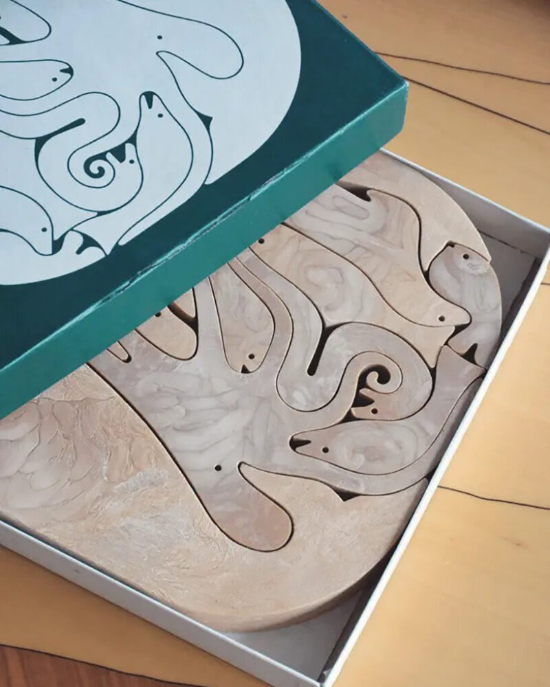 16 Pesci puzzle, Enzo Mari | image via Pekenio
