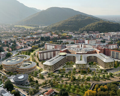 kilometer-long garden ring wraps carlo ratti and park associati's 'hospital of the future'