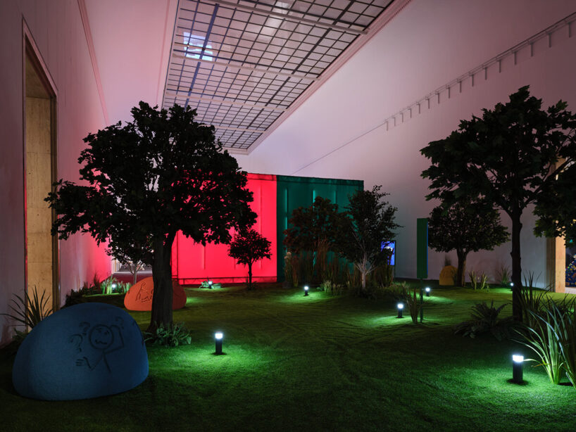 For Children. Art Stories since 1968, Antoine Catala, Jardin synthétique à l'isolement 2014, exhibition view, Haus der Kunst München, 2025 | image © Agostino Osio