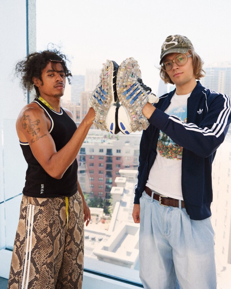 recycled cables transform this pair of adidas sneakers into a one-of-one design - 2