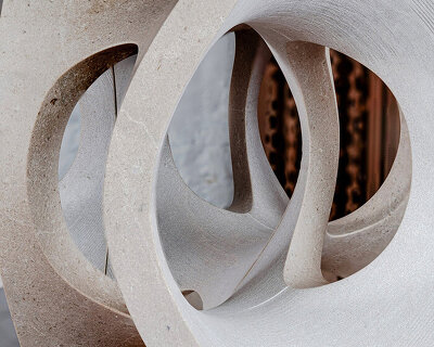 robotic carving transforms reclaimed stone waste into porous modular system