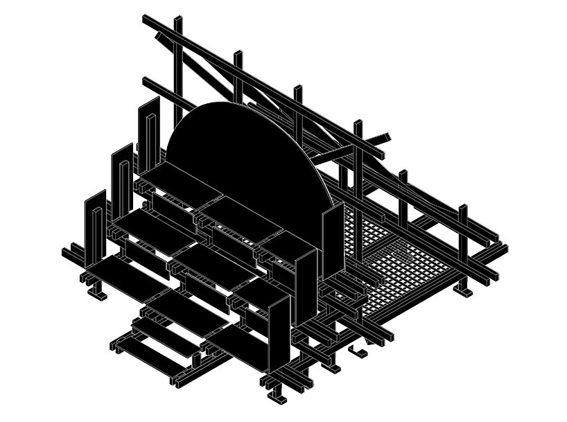 axonometric drawing by © Nils Fischer, Louise Daussy, Fabian Wagner