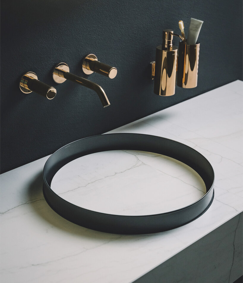 In&Out emphasizes pure lines engineered to blend into both private residences and high-end wellness or contract spaces