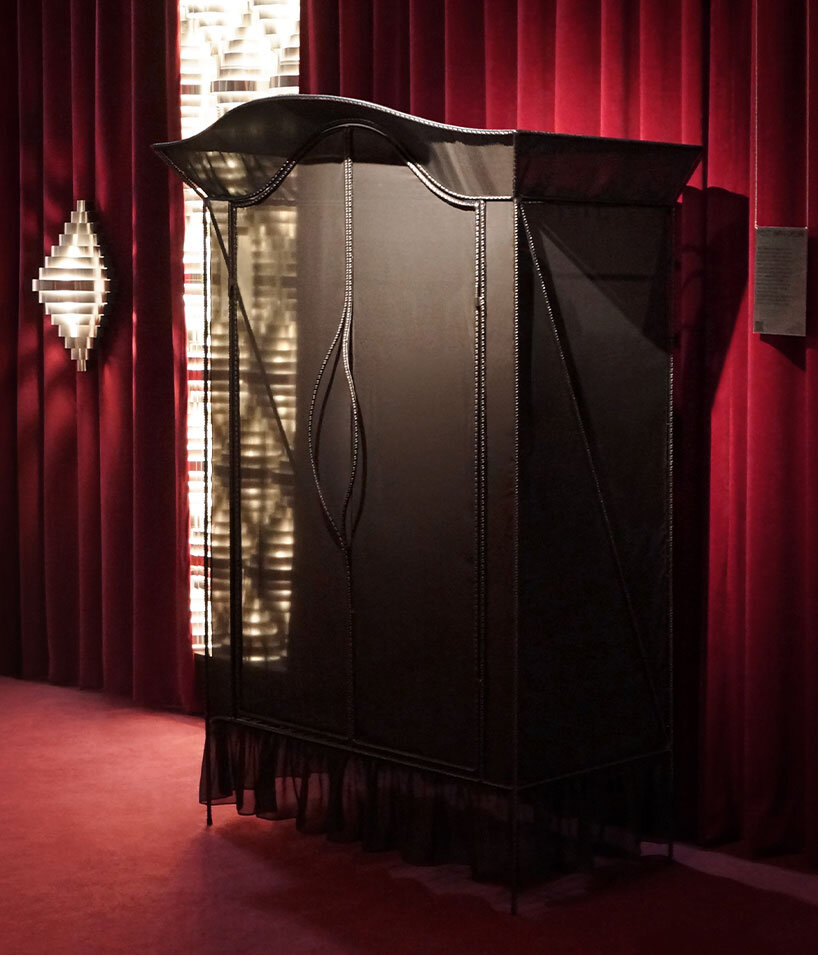 Post War Wardrobe pairs industrial rebar with fabric to reconstruct, referencing lost Polish heritage through material lack
