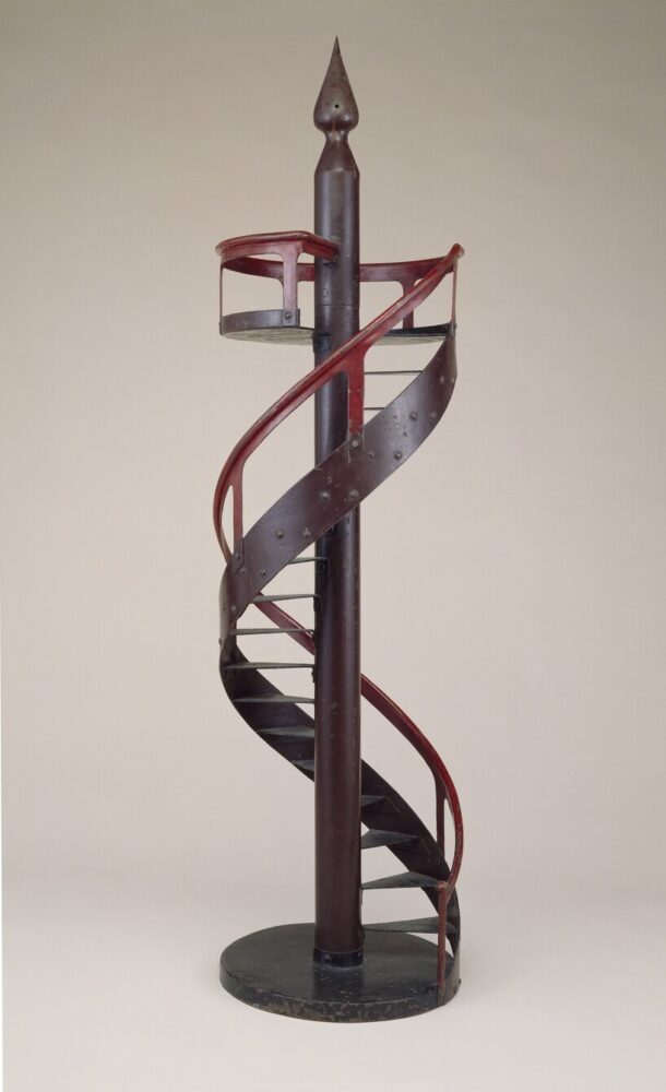 spiral and circular-section staircase model, mid-19th century