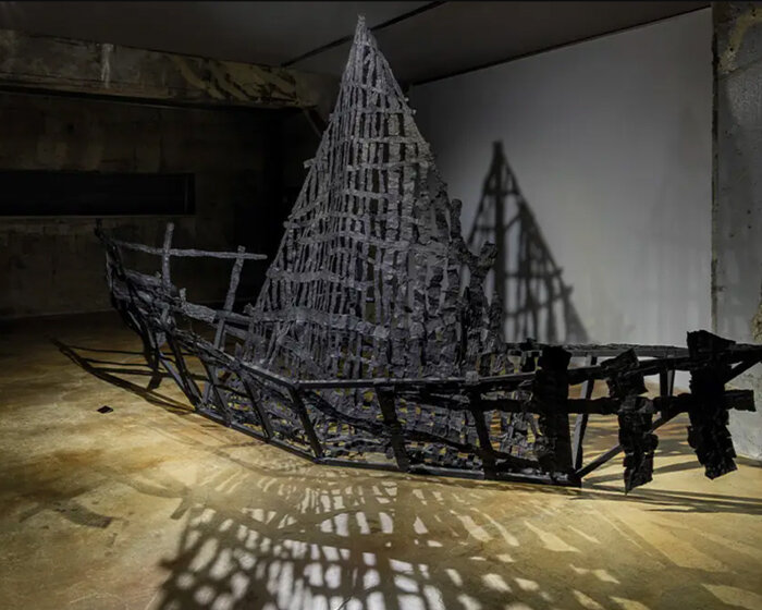 steel and hanji weave into porous vessel of memory inside cold war bunker in seoul