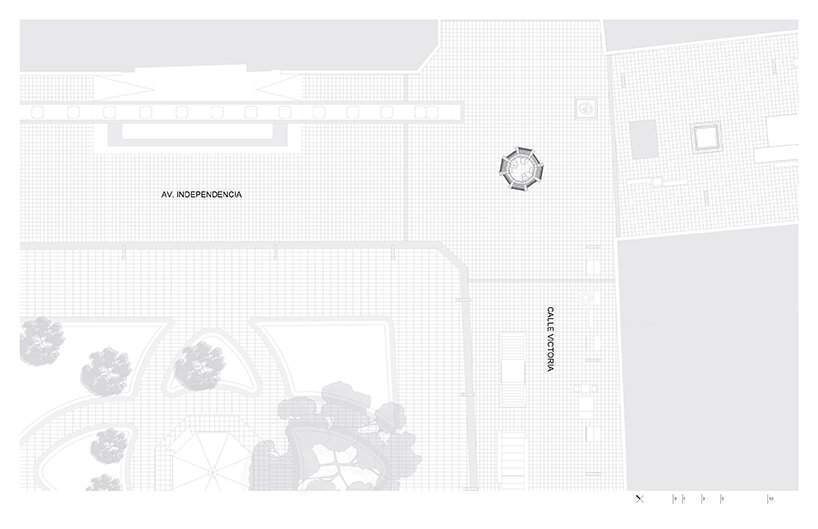 site plan showing PASO NARA within Plaza de Armas
