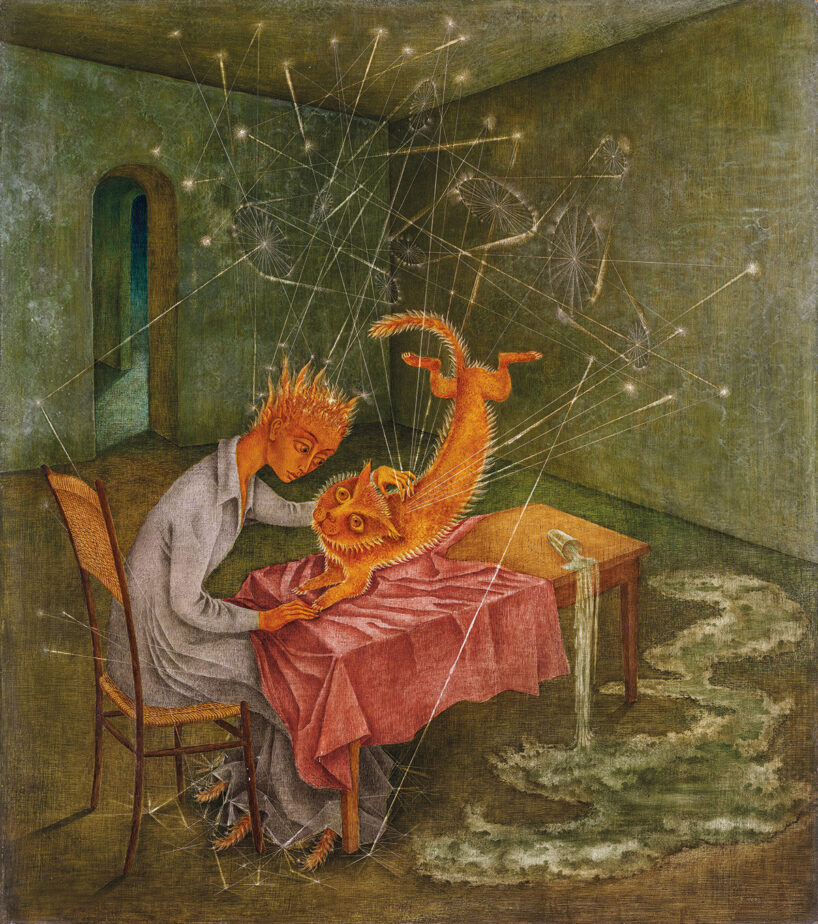 Remedios Varo, Simpatía (La rabia del gato), 1955
