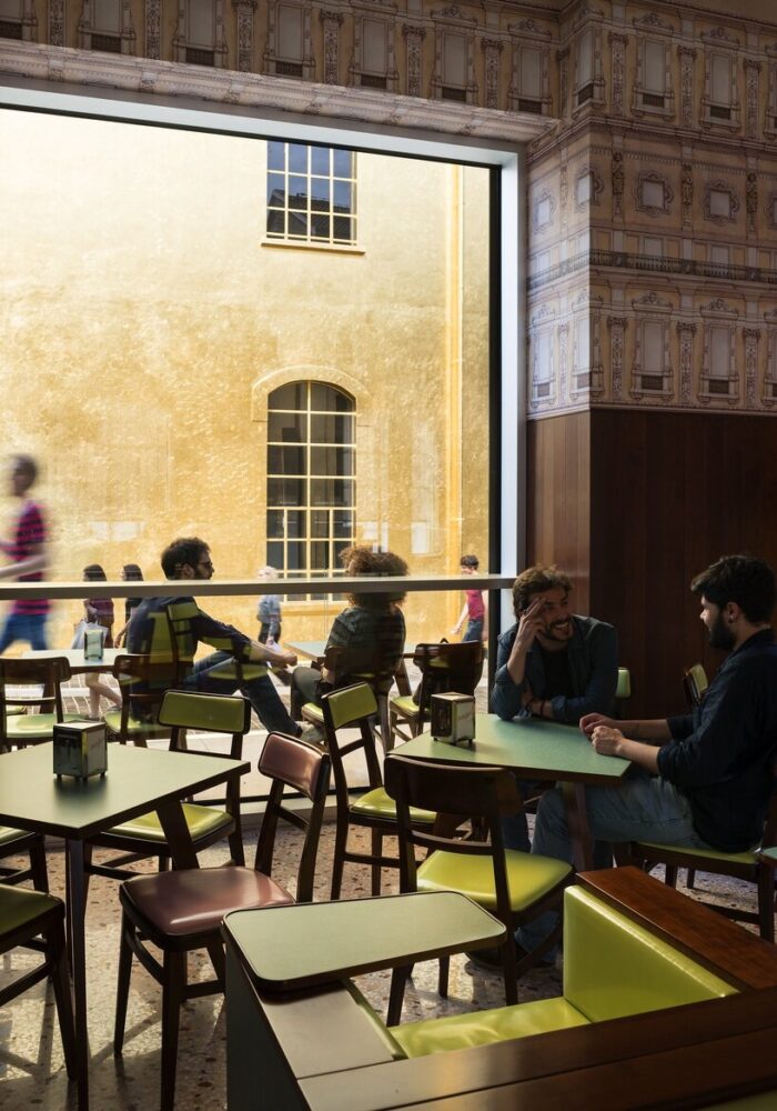 Bar Luce, designed by Wes Anderson, Fondazione Prada Milano, 2015 | image © Attilio Maranzano, courtesy of Fondazione Prada