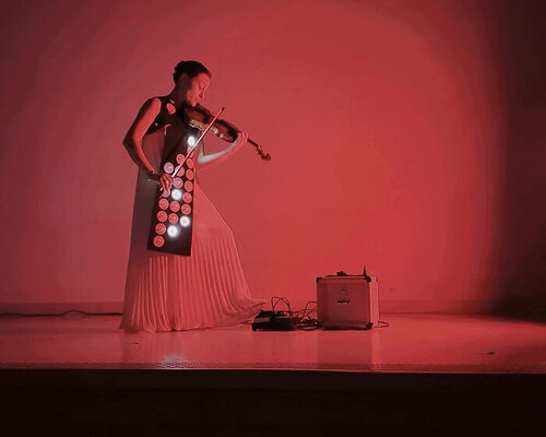 synesthesia translated into light across audrey wright’s musical body at the MET
