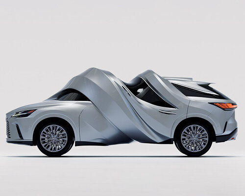 MSCHF bends and twists LEXUS cars into surreal full-scale sculptures in new york