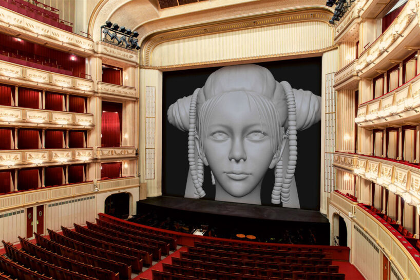 Cao Fei, The New Angel, 2022, Safety Curtain, museum in progress, Vienna State Opera, 2022/2023, large-scale picture