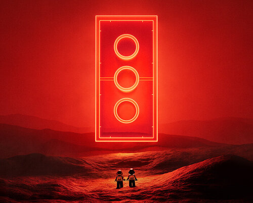 daft punk enters the LEGO universe with a brick-built version of its alive tour stage